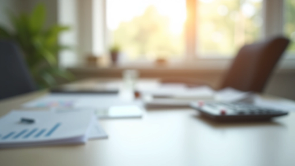 Finanzielle Planung und Dokumentation auf einem modernen Schreibtisch