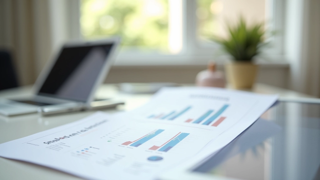 Tablet und Papier mit Vergleichstabelle, Laptop im Hintergrund